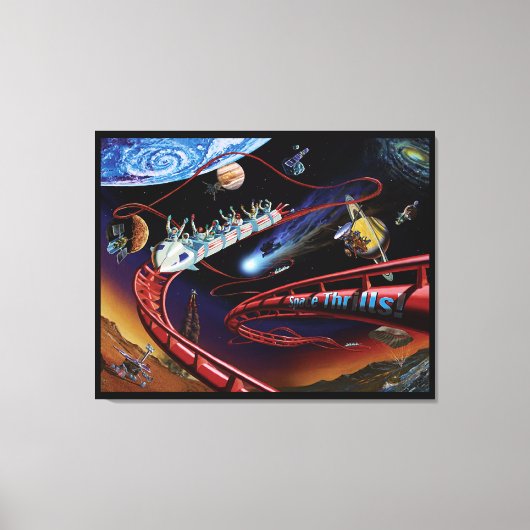 Ruimte Thrills Kosmische Achtbaan Kunstenaarsconce Canvas Afdruk (Voorkant)