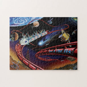 Ruimte Thrills Kosmische Achtbaan Kunstenaarsconce Legpuzzel