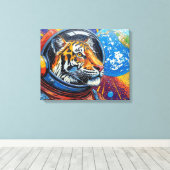 RUIMTE TIJGERZ ZIJN GAAAN! CANVAS AFDRUK (Insitu (Houten vloer))