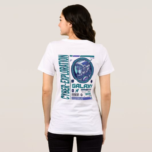 Ruimte Tri-Blend Shirt (Achterkant volledig)