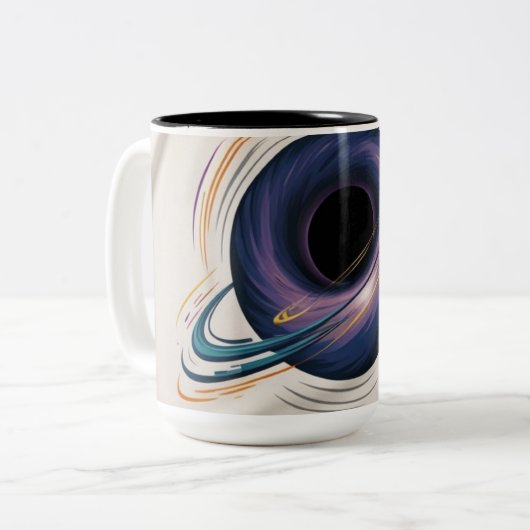 ruimte tweekleurige koffiemok (Voorkant links)