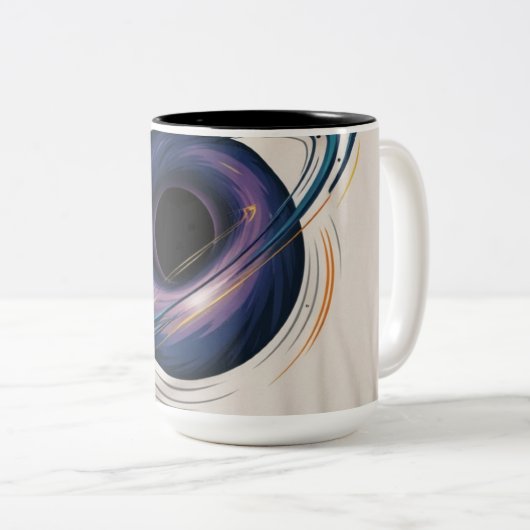 ruimte tweekleurige koffiemok (Voorkant rechts)