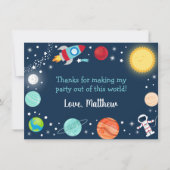 Ruimte uit deze wereld Verjaardag Dank u Bedankkaart (Voorkant)