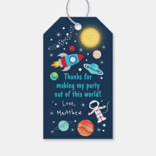 Ruimte uit deze werelddag cadeaulabel