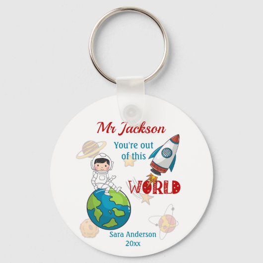 Ruimte uit deze wereldwijde evaluatie van leraren sleutelhanger (Voorkant)