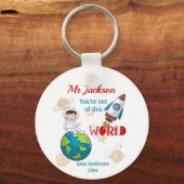 Ruimte uit deze wereldwijde evaluatie van leraren sleutelhanger (Voorkant)