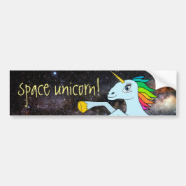 Ruimte-Unicorn. Bumpersticker