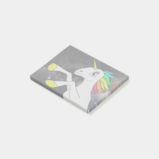 Ruimte-Unicorn. Post-it Notes... Post-it® Notes (Schuin)