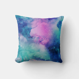 Ruimte Universum Roze Blauw Aquarel Ster Nevel Kussen