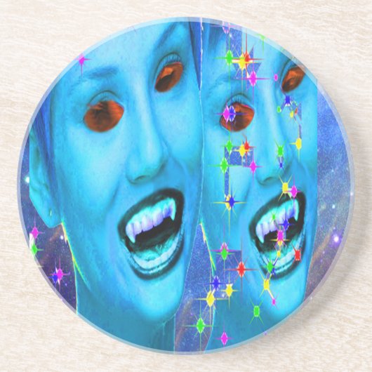 Ruimte Vampieren Zandsteen Onderzetter (Voorkant)