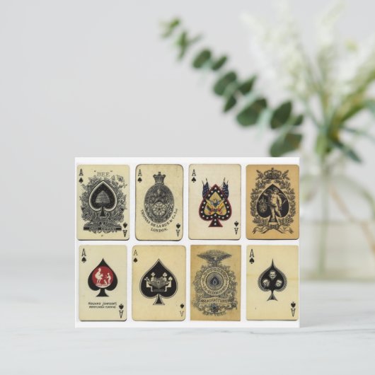 ruimte van schoppen  briefkaart (Staand voorkant)