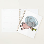 Ruimte varken met straalpistool grappige astronaut planner (Display)