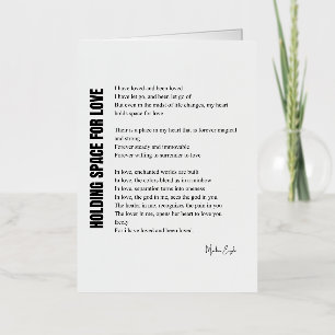 Ruimte vasthouden voor liefdesgedicht folie wenskaart