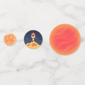 Ruimte verjaardag confetti (Achterkanten)