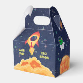 Ruimte verjaardag geschenkdoos, ruimte verjaardag bedankdoosjes (Achterkant)