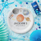 Ruimte-verjaardagsbord Papieren Bordje (Feest)