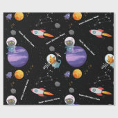 Ruimte Verjaardagsfeest, aangepaste tekst Cadeaupapier (Vlak)