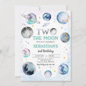 Ruimte Verjaardagsfeest Twee De Maan Jongen 2e Ver Kaart (Voorkant)