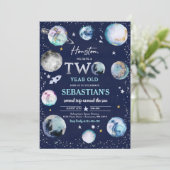 Ruimte Verjaardagsfeest Tweede reis rond de zon Kaart (Staand voorkant)