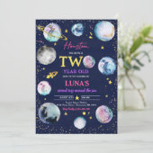 Ruimte Verjaardagsfeest Tweede reis rond de zon Kaart (Staand voorkant)