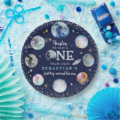 Ruimte Verjaardagsfeestje Eerste reis rond de zon  Papieren Bordje (Feest)