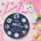 Ruimte Verjaardagsfeestje Eerste reis rond de zon  Papieren Bordje (Feest)