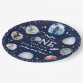 Ruimte Verjaardagsfeestje Eerste reis rond de zon  Papieren Bordje (Gekanteld)