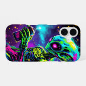 Ruimte Vibes Alien Neon iPhone 16 Hoesje (Achterkant horizontaal)