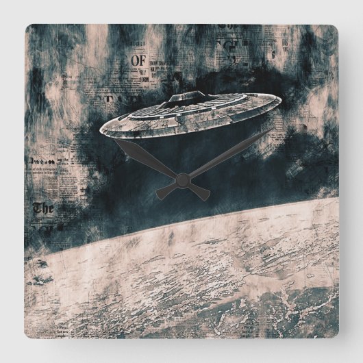  ruimte vierkante klok (Voorkant)