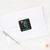 ruimte vierkante sticker (Envelop)