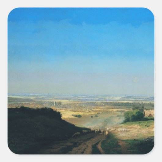 Ruimte Vierkante Sticker (Voorkant)