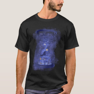 Ruimte vissen: hemel Zandloper Illustratie wi T-shirt