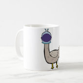 ruimte vogel astronaut dier grappige vogel koffiemok (Voorkant links)