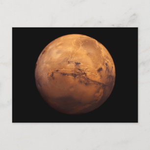 Ruimte Volledige kleur van de planeet Mars Briefkaart