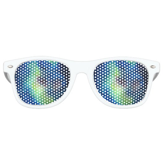 Ruimte Volwassen Retro Party tinten, wit Retro Zonnebril (Voorkant)