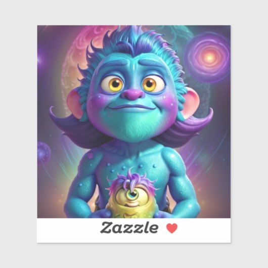 Ruimte voor Alien & Friend Sticker (Vel)