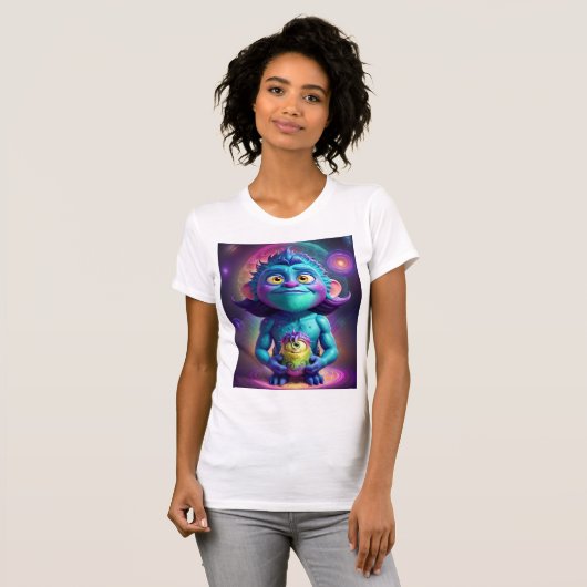 Ruimte voor Alien & Friend T-shirt (Voorkant volledig)