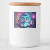 Ruimte voor Alien & Friend Voedselcontainer Etiket (Voorkant)