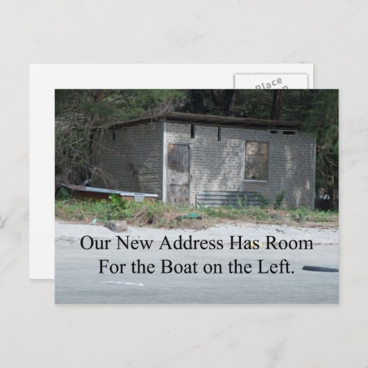Ruimte voor de boeg Funny Change van Adres Aankondigingskaart (Voorkant / Achterkant)