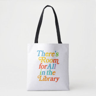 Ruimte voor iedereen in de bibliotheek tote bag