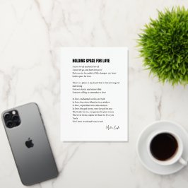 Ruimte voor liefdesgedicht folie wenskaart