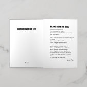 Ruimte voor liefdesgedicht folie wenskaart (Buiten Laag)