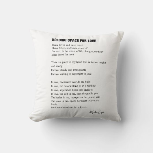 Ruimte voor liefdesgedicht kussen (Voorkant)