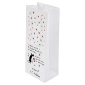 Ruimte voor meer wijn grappig citaat met kat wijn cadeautas (Voorkant Gekanteld)