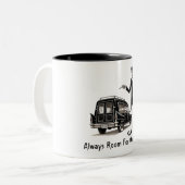 Ruimte voor nog één tweekleurige koffiemok (Voorkant links)