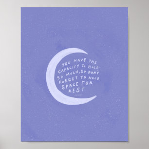 Ruimte voor rusten - Paars slaapkamerdecor Poster