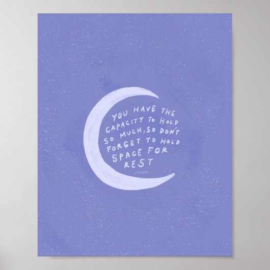 Ruimte voor rusten - Paars slaapkamerdecor Poster (Voorkant)