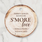 Ruimte voor S'mores Love Custom Rustic Wedding Bedankjes Labels (Achterkant)