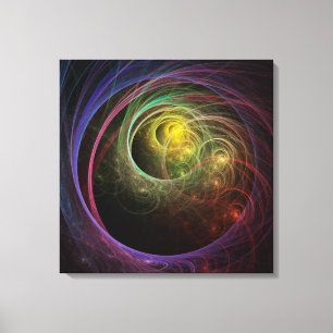 Ruimte Vuurwerk Canvas Afdruk