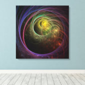 Ruimte Vuurwerk Canvas Afdruk (Insitu (Houten vloer))